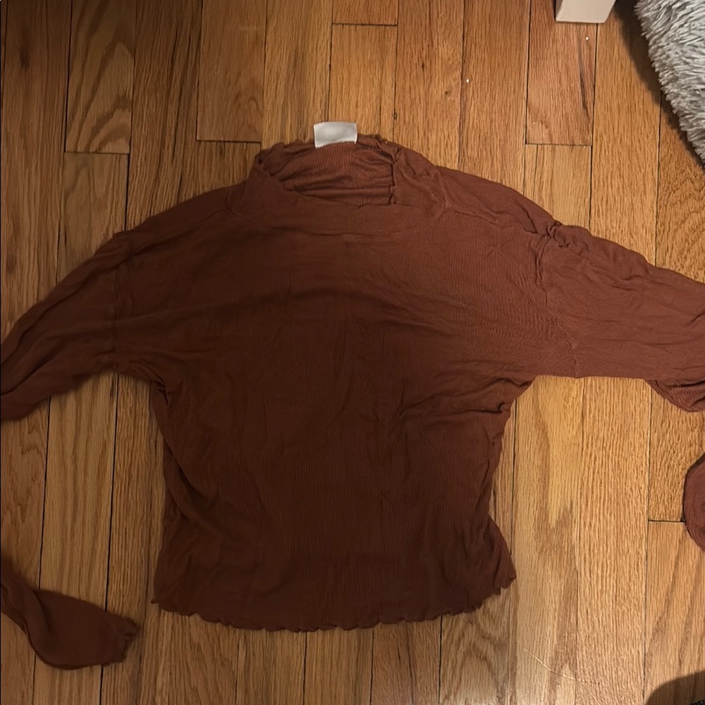Brown Long Sleeve Top